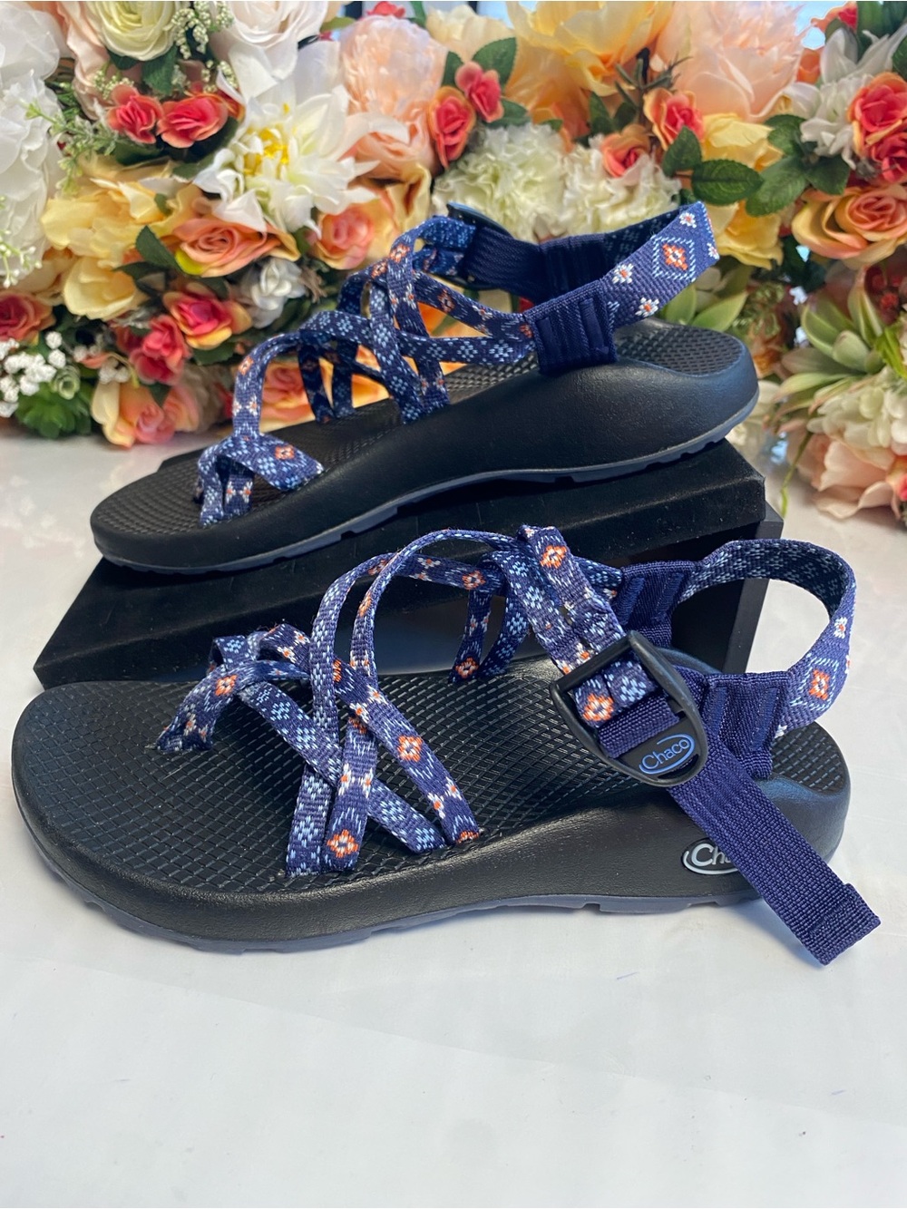 Chaco ZX/2 Classic Navy Pattern Sport Hiking Water Sandals Women’s 7